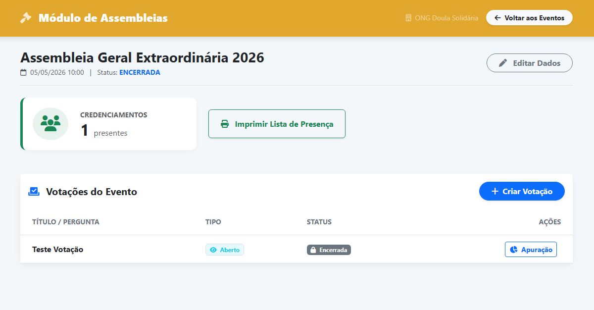 Votação e Assembleias Online GuilderHub