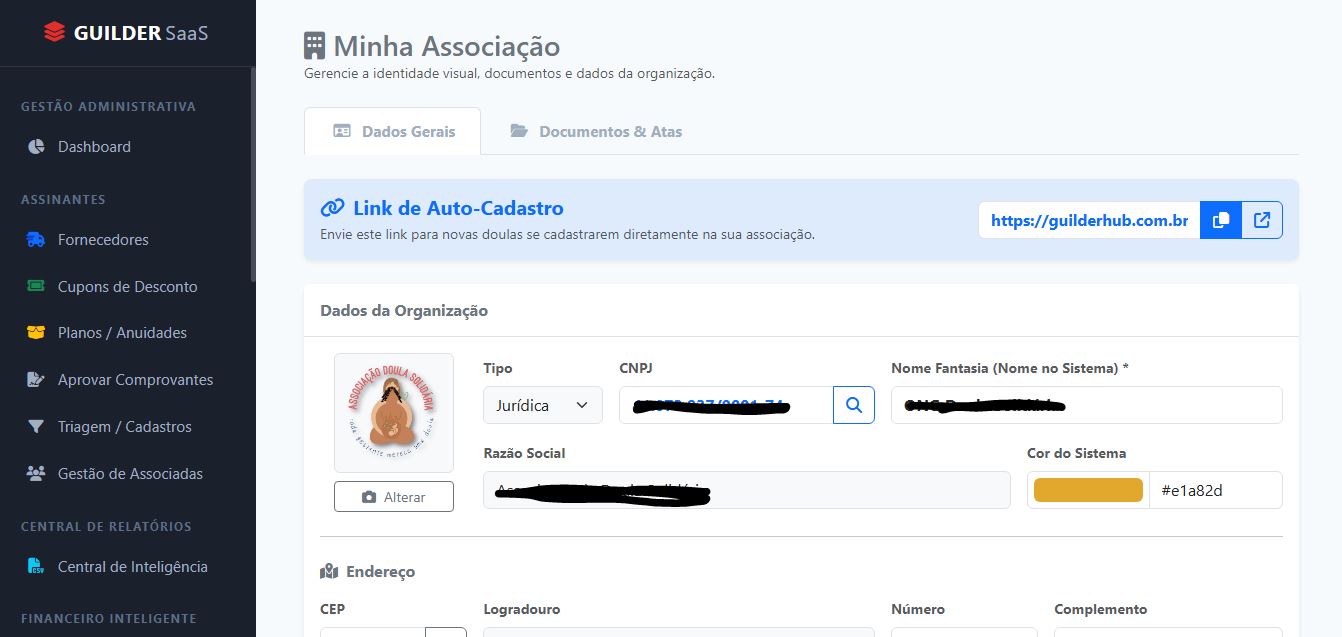 CRM e Gestão de Associadas GuilderHub